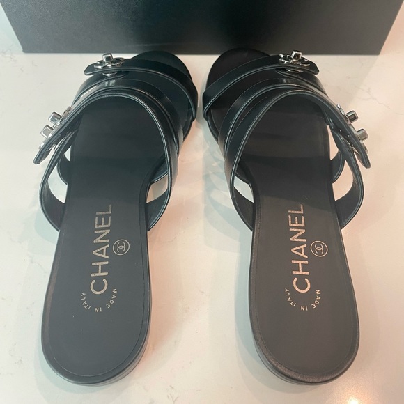 Authentic Chanel Calfskin Mules - Picture 5 of 7
